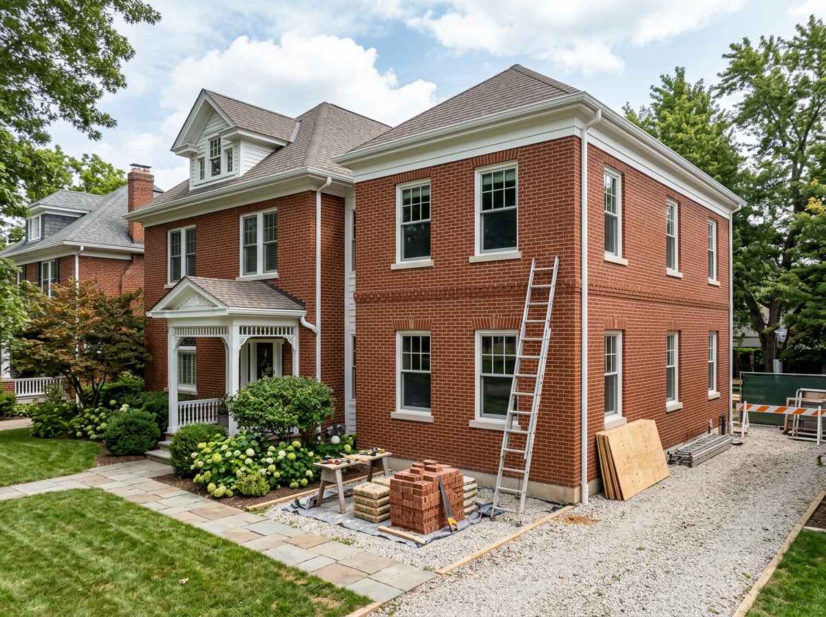 Two-story home addition built to match original Mountain Brook architecture